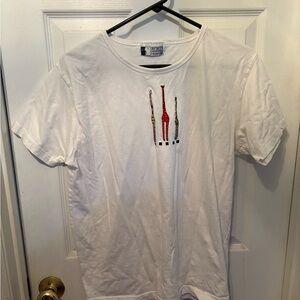 NFINITY White Tee with Red and Black Design